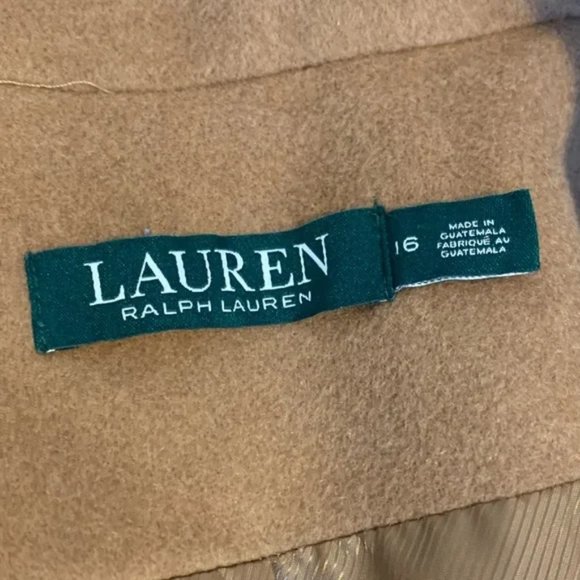 RALPH LAUREN 16 NEW CASHMERE WOOL BLEND TAN VICUNA COAT w BELT Womens winter - Picture 10 of 15